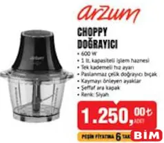 ARZUM CHOPPY DOĞRAYICI ARZUM CHOPPY DOĞRAYICI